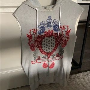 Pierre Balmain sleeveless hoodie Grey Medium